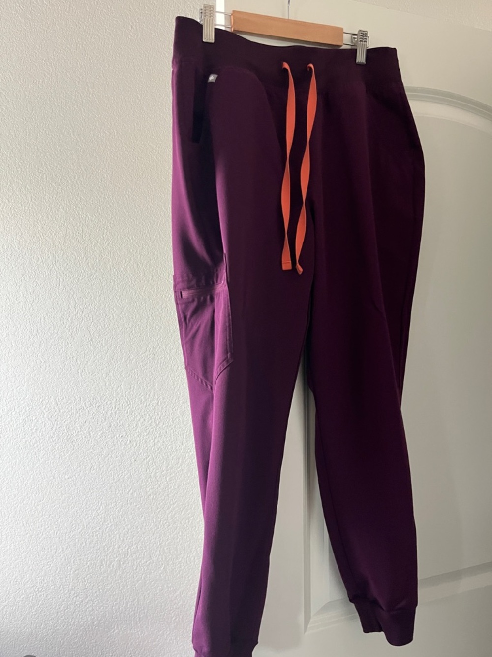 Figs Women's deep purple Zamora Hig waisted scrub petite Joggers with Drawstring